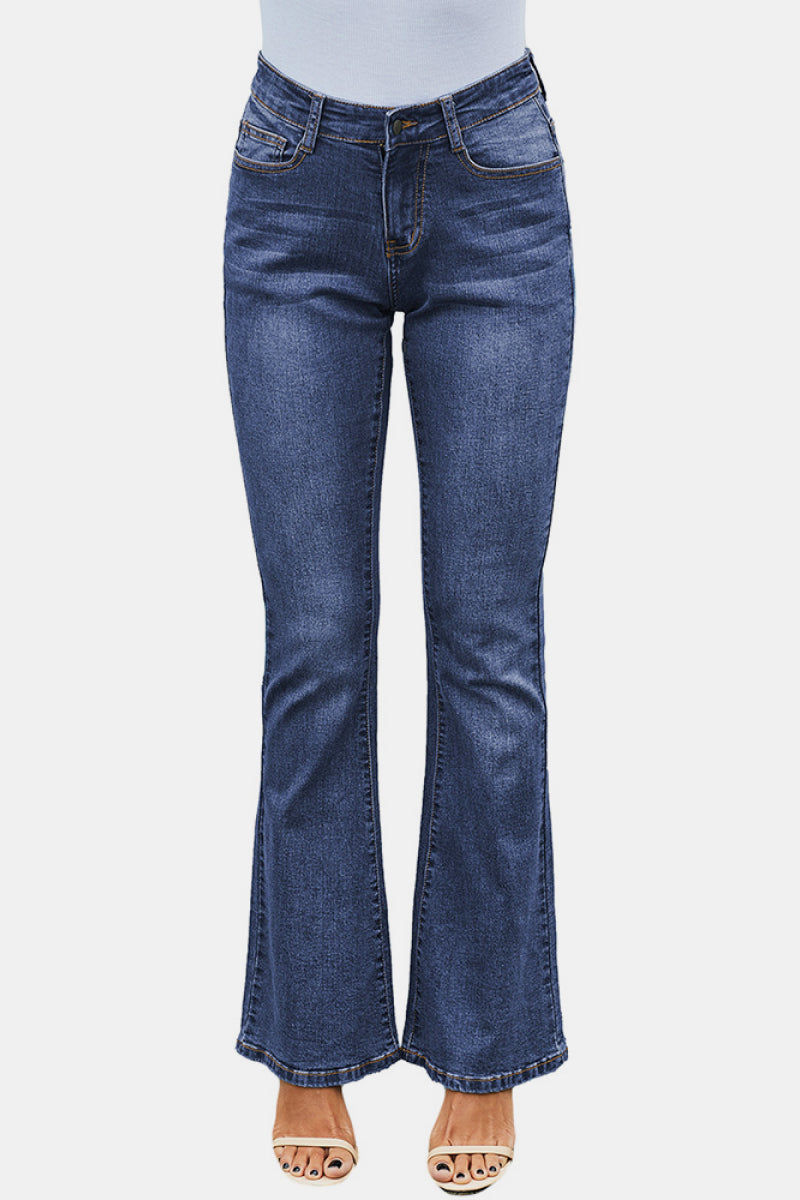 High Rise Flare Skinny Jeans