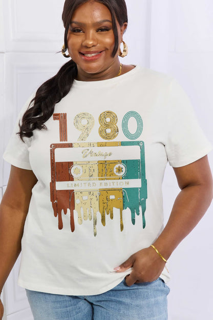 Simply Love Full Size VINTAGE LIMITED EDITION Graphic Cotton Tee